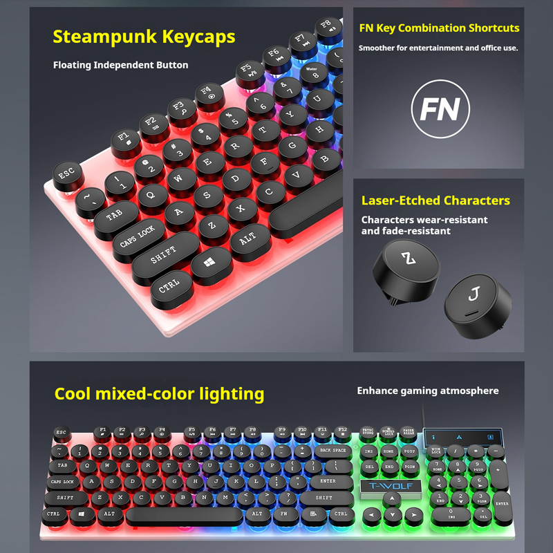 Klawiatura gamingowa T11T-WOLF – Pc Gaming Fullset recenzja i cena